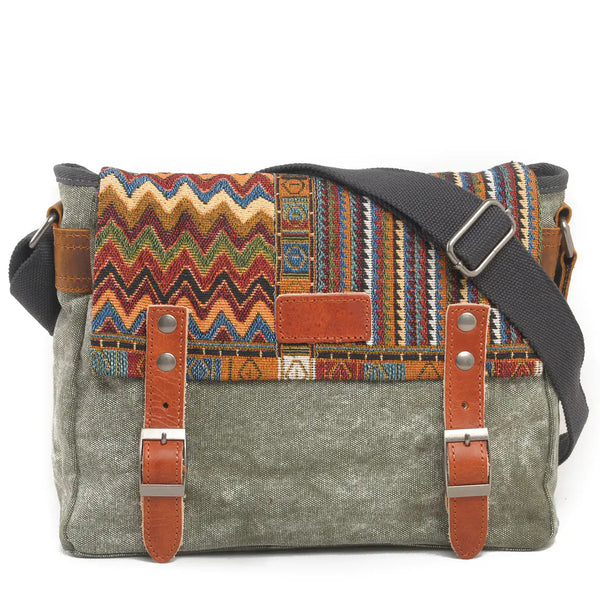Retro Style Leather Crossbody Bag for Men